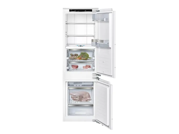 [OUTLET] - Siemens iQ700 KI84FPDD0 - Køleskab/fryser - bund-fryser - til indbygning - niche - bredde: 56 cm - dybde: 55 cm - højde: 177.5 cm - 233 liter - Klasse D - Fladhængsel