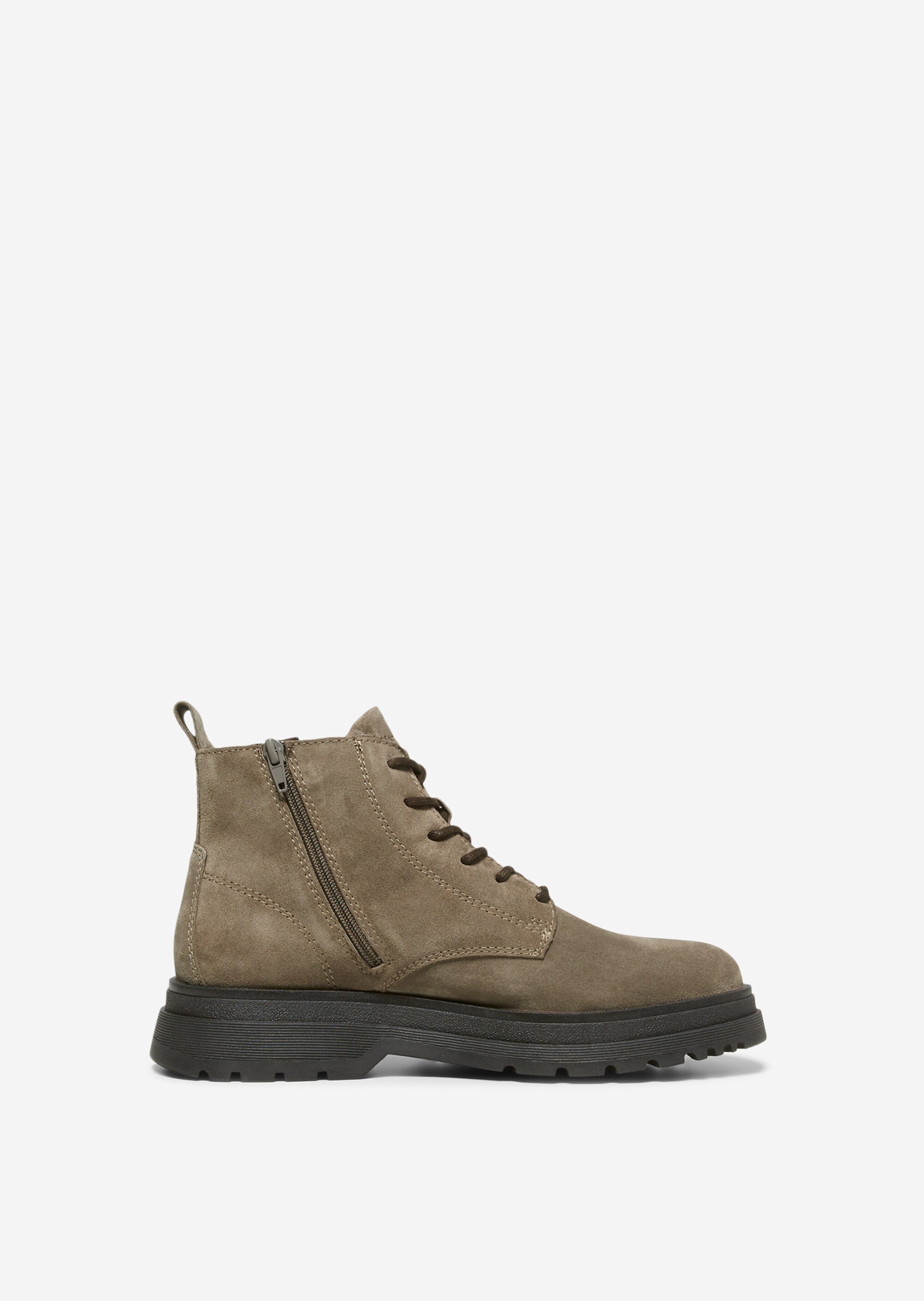 Schnürstiefel mit praktischem Innenzipper