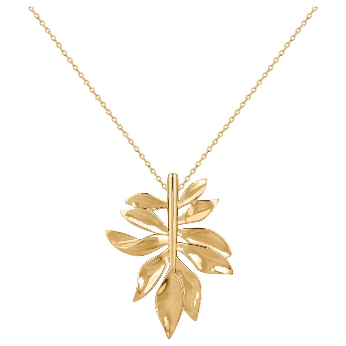 Collier mono-motif en Acier 316L - jaune brillant