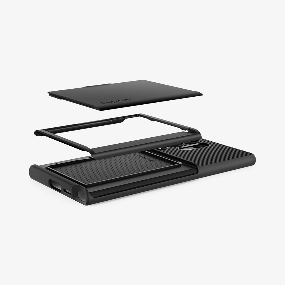 Samsung Galaxy S24 Ultra Slim Armor CS Case Hülle   Kartenfach (ACS07306) - Schwarz