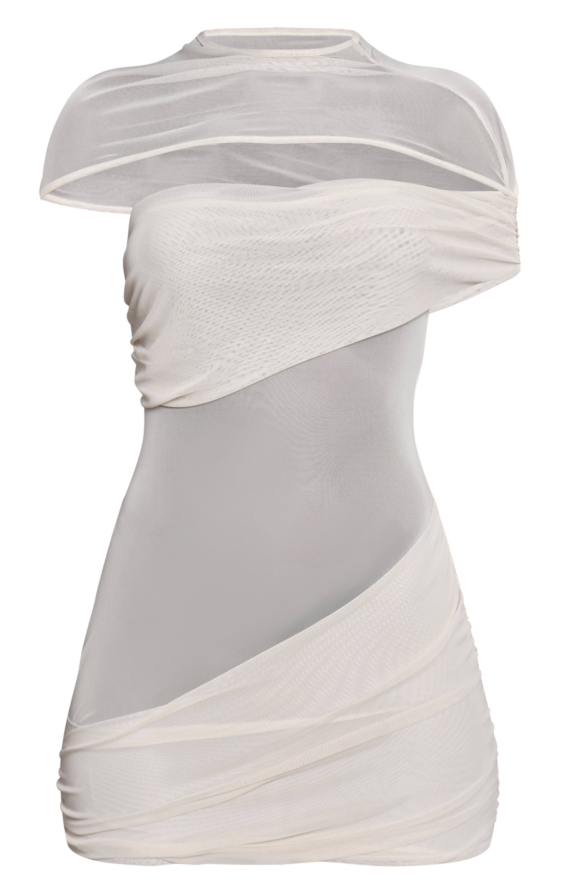 Amande Robe Moulante En Double Maille Avec Détail Torsadé