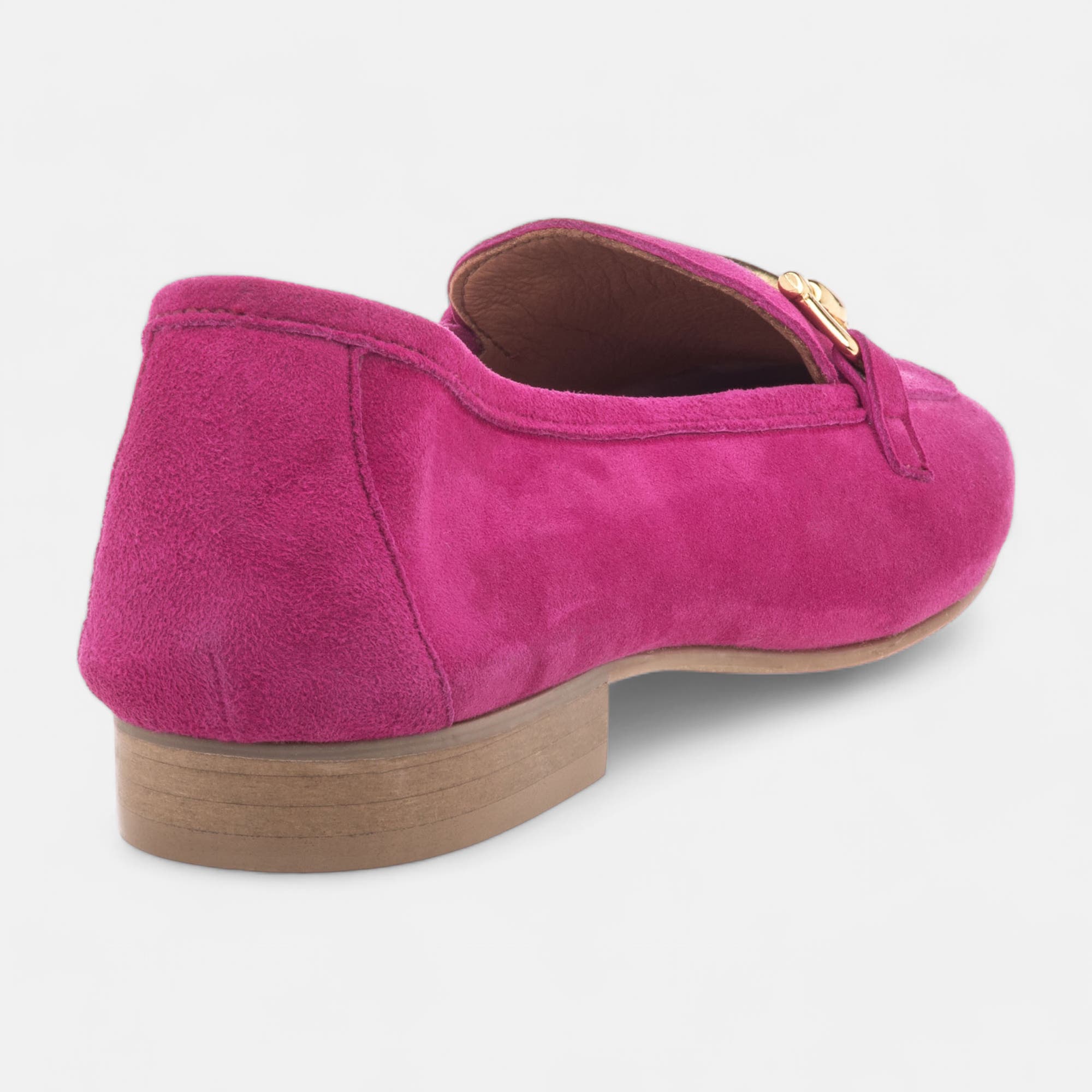 Mocassins Femme en cuir fuchsia