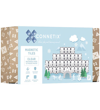 Connetix Magnets?t - 12 Dele - Clear Rectangle Pack