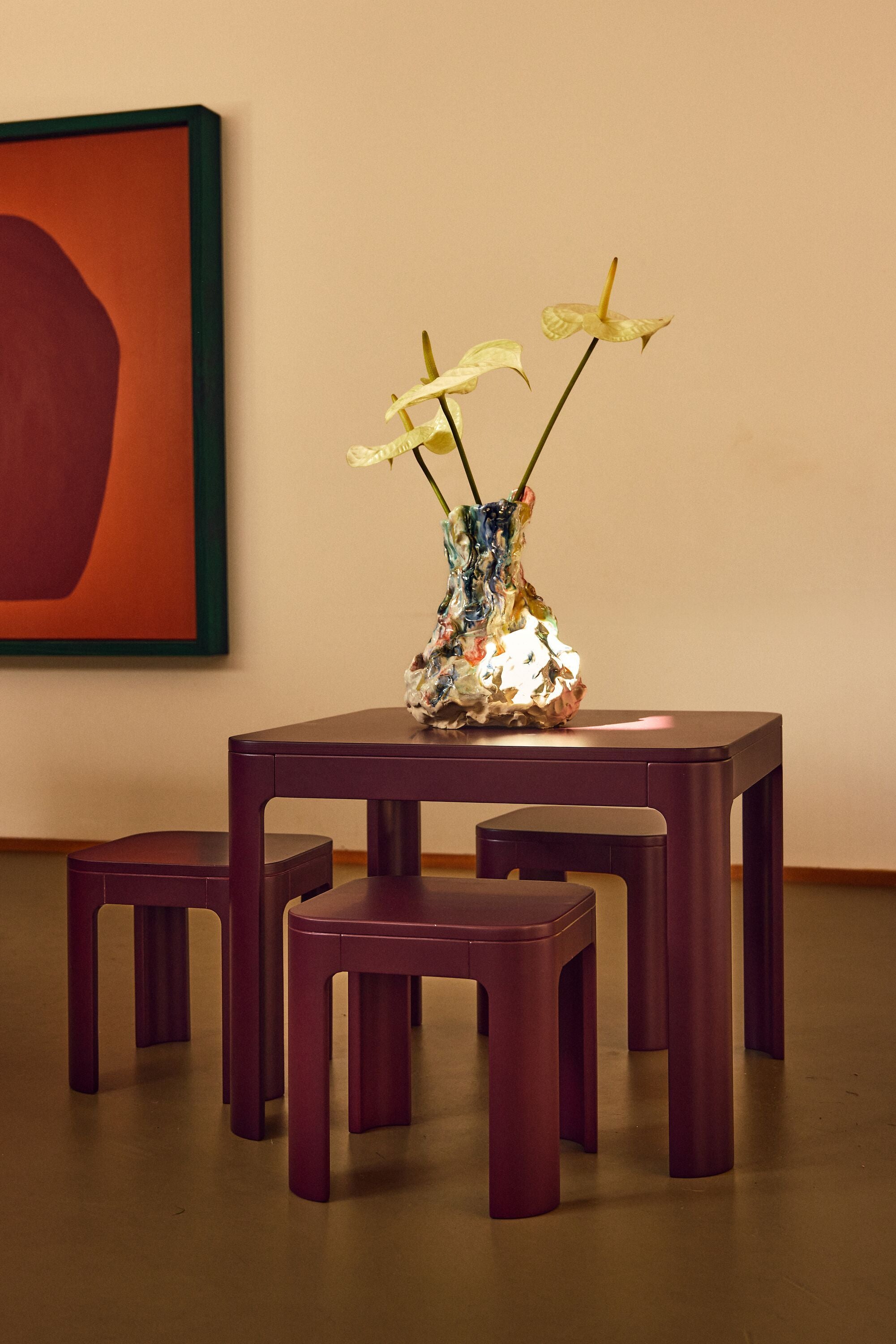 NOVA Kinderhocker pomegranate - Bordeaux / H: 30.0 cm
