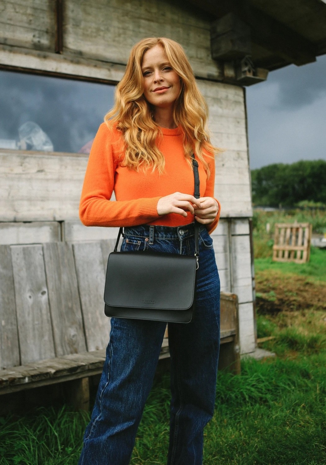 O My Bag Handtasche Audrey Apple Leather Black