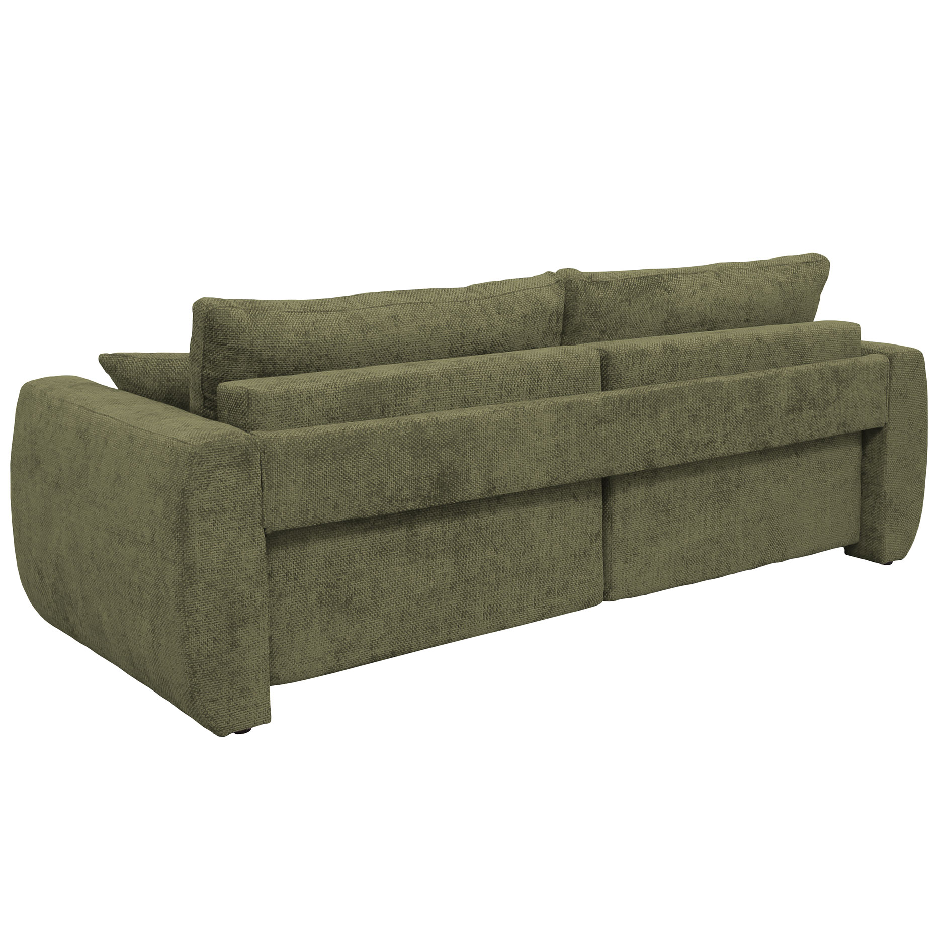 Big Sofa - olive - mit Staukasten und Liegefunktion - 245 cm