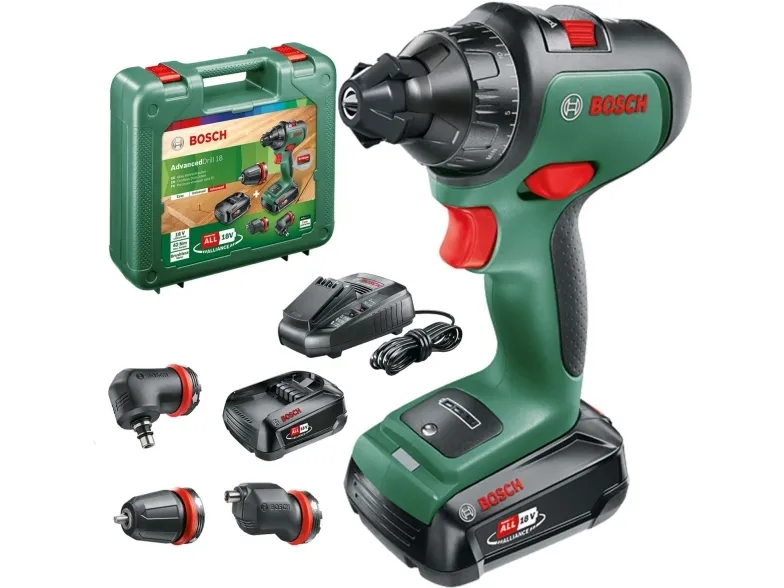 2 gear-Batteri boremaskine Bosch Home and Garden AdvancedDrill 18 18 V inkl. ekstra batteri, Kuffert, Inkl. oplader