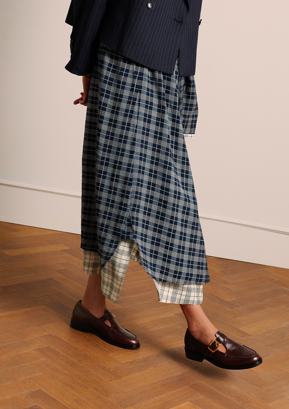 Donkerbruine leren loafers