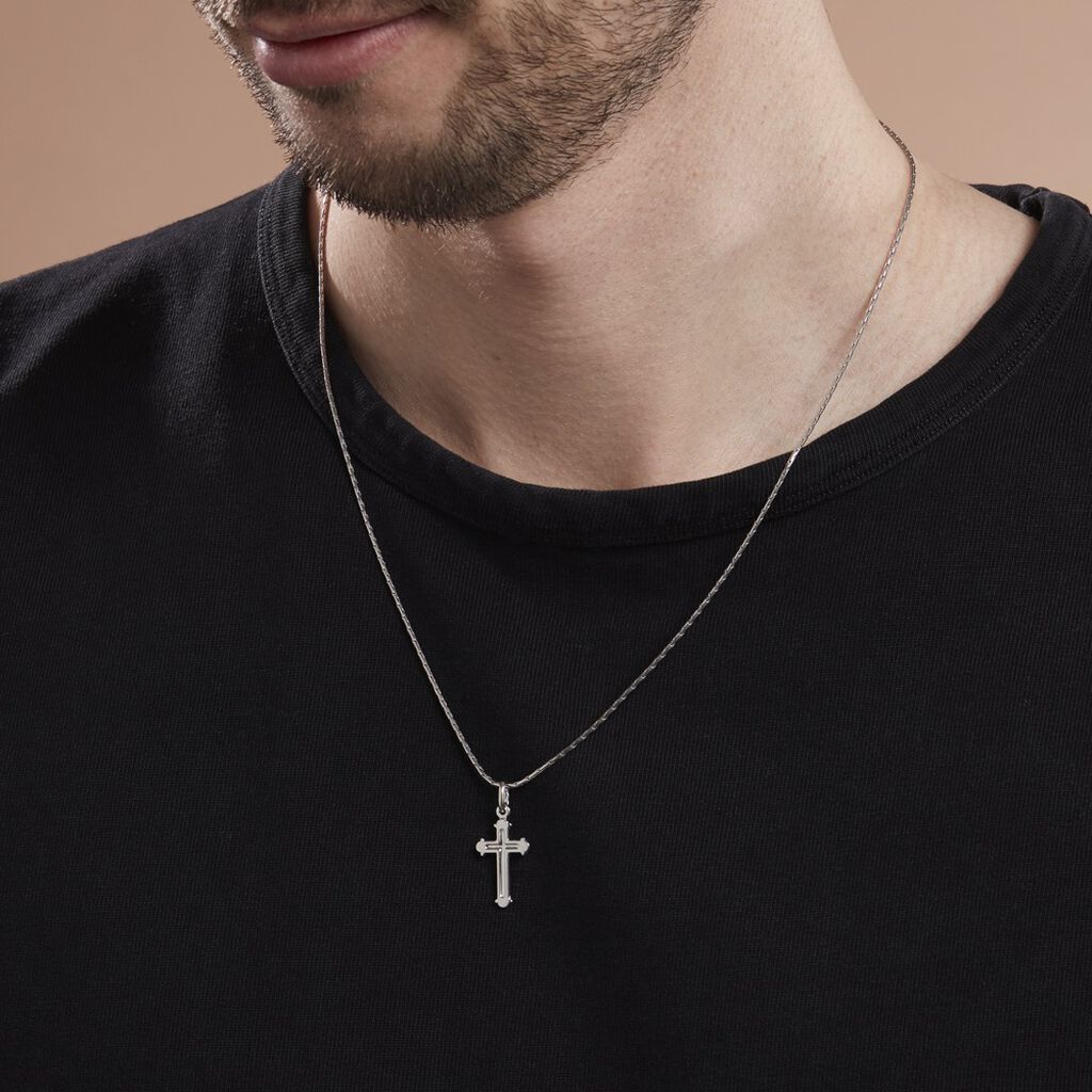 Collier Argent Blanc Nicolaos