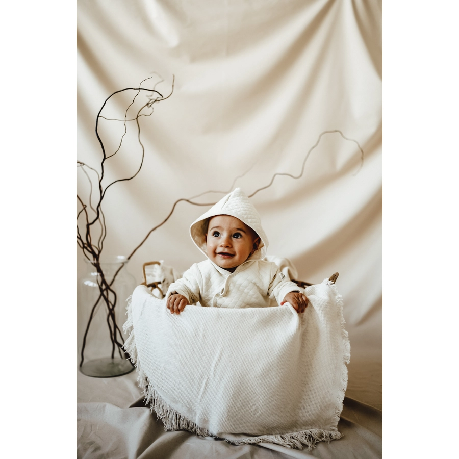 kindsgard Babyoverall vaffel creme