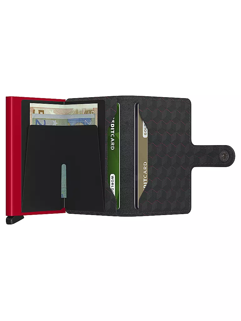 SECRID Geldbörse - Miniwallet Optical Mini Black Red schwarz
