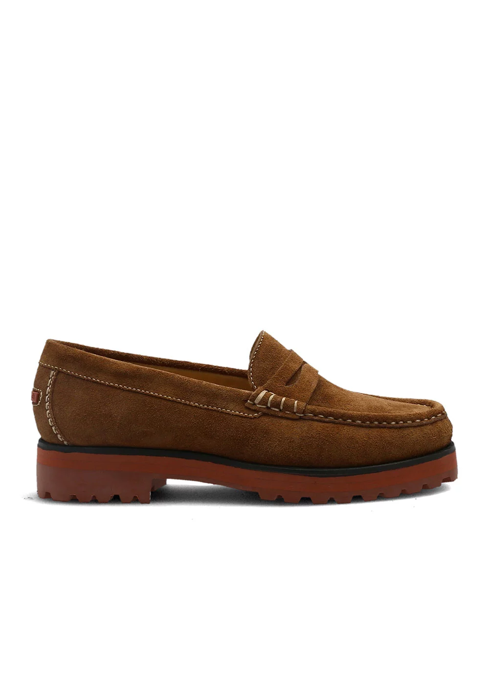 MOCASSIN W LUG  MOC SEMELLE BRIQUE