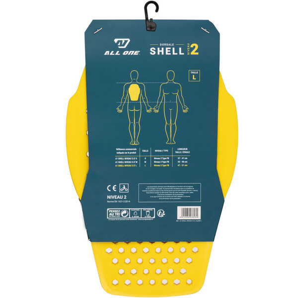 All One - Dorsale Shell niveau 2 Jaune
