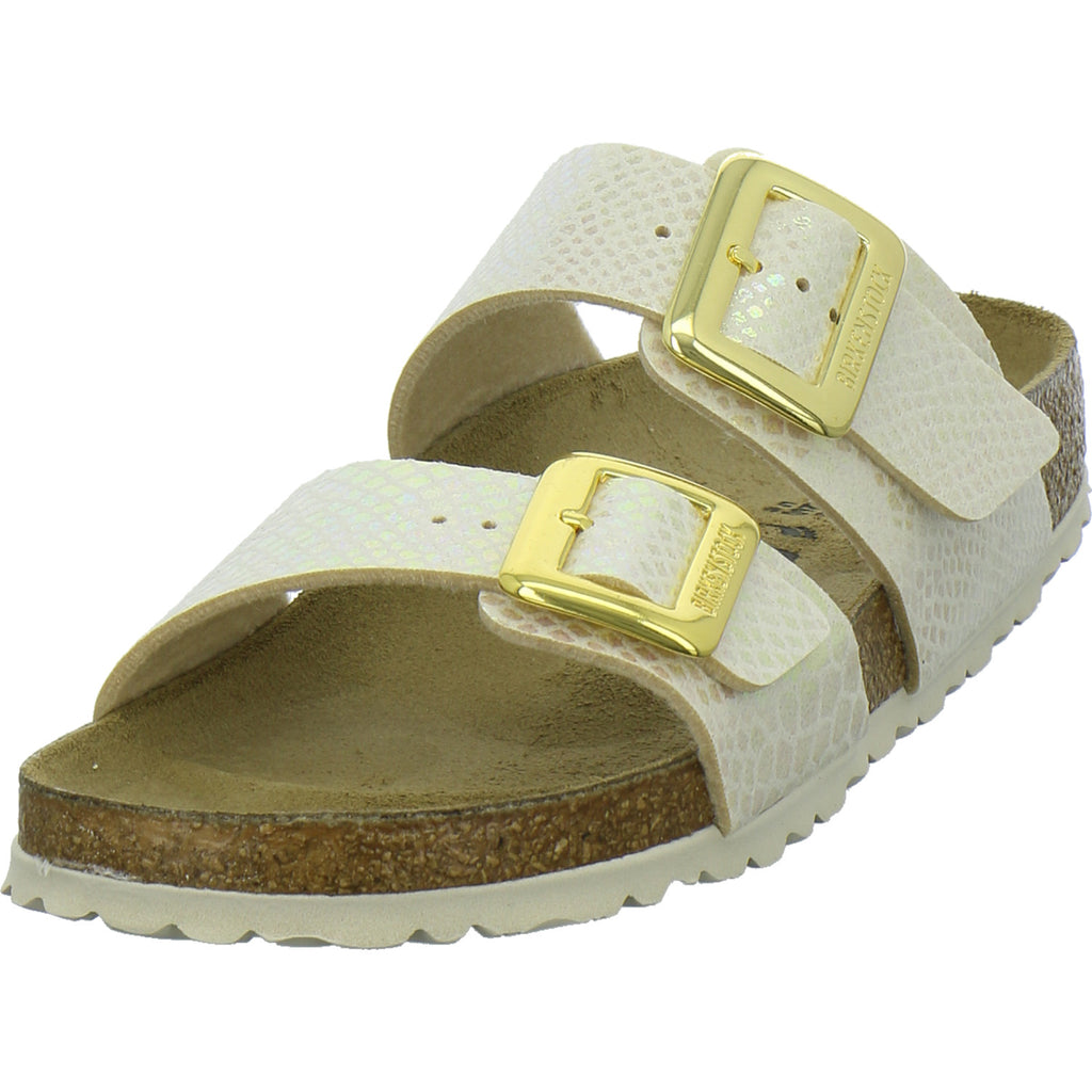 Birkenstock Pantoletten Damen Sydney Cushion Buckle Beige