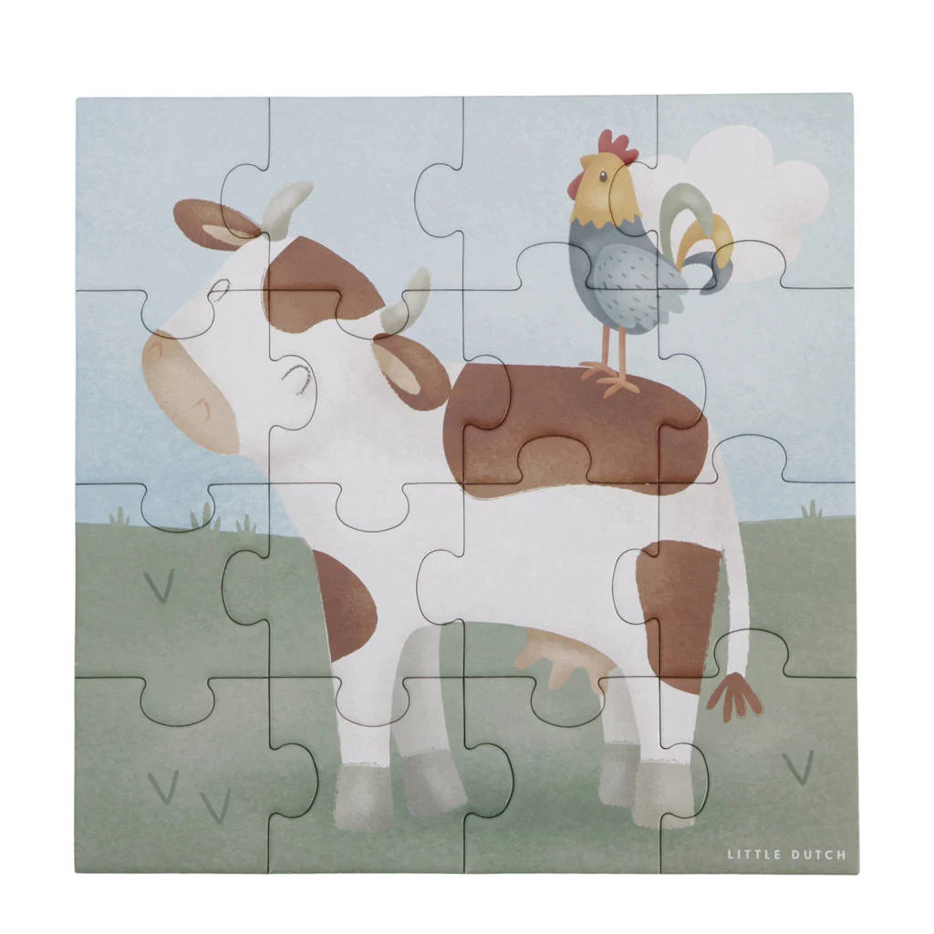 4 in 1 puzzel little farm legpuzzel 16 stukjes