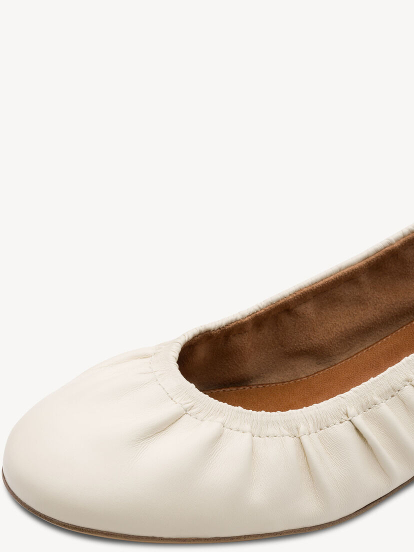 Leren Ballerina - wit
