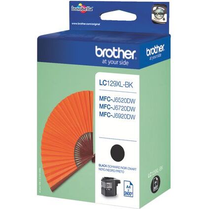 Cartouche BrotherLC129XL haute capacité noire pour imprimante jet d'encre