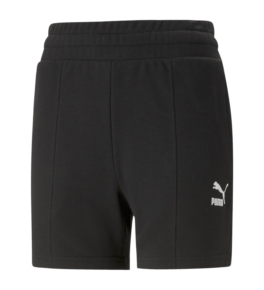 Shorts Puma Classic Pintuck pretos