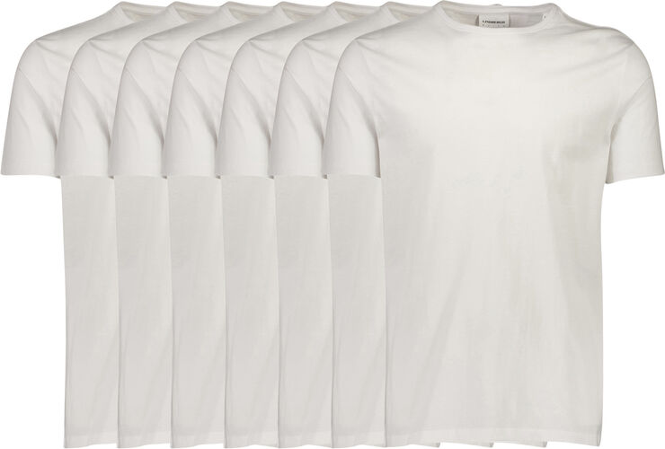 Lindbergh Basic o-neck tee S/S 7 pack Hvid