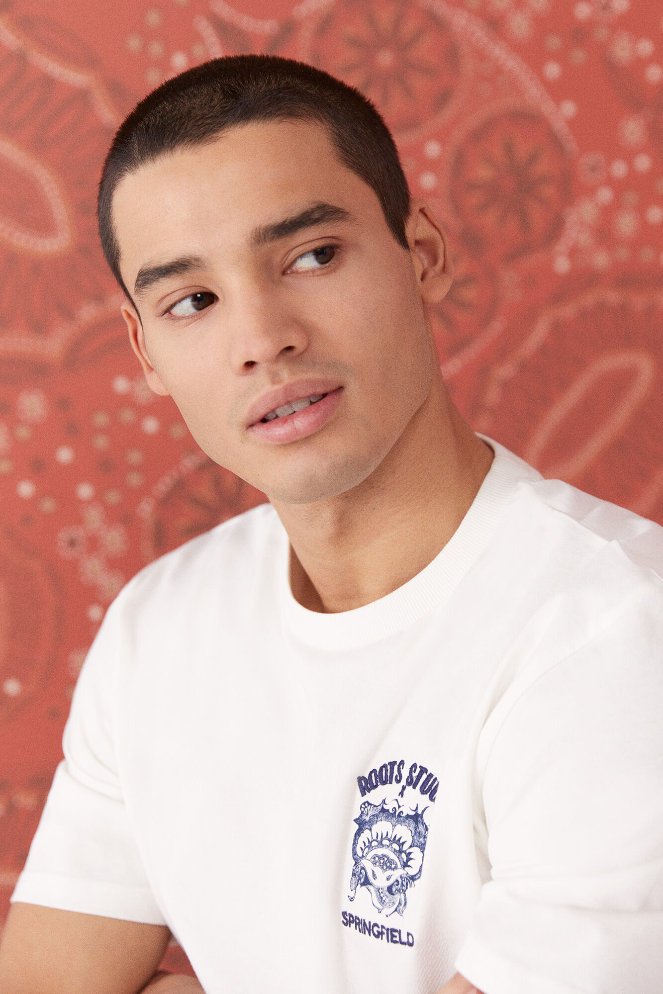 Camiseta Roots Indian Floral - Marfim