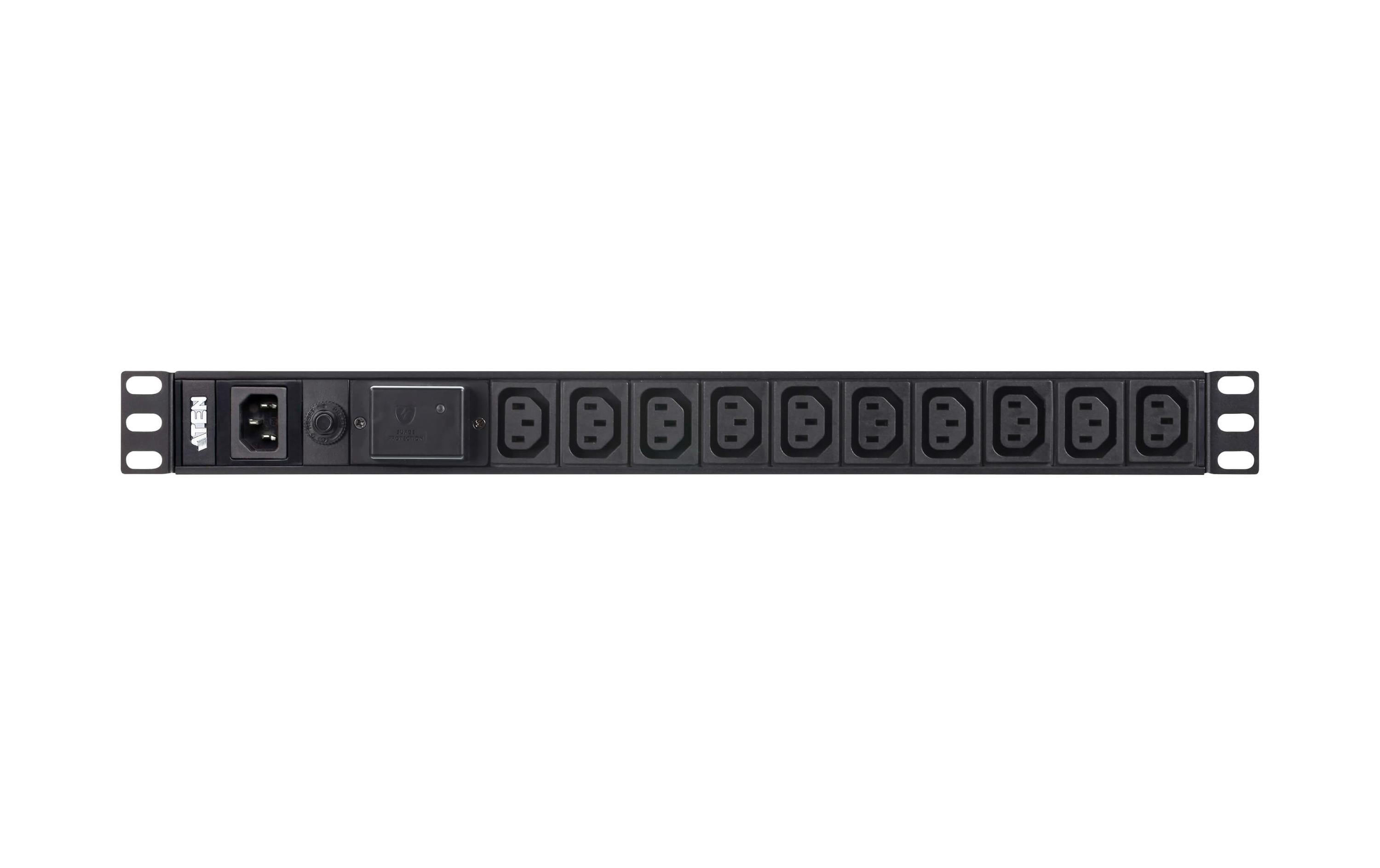Basis PDU PE0118SG 1U, 18 Port, 10A<br>1U Basis-PDU mit Überspannungsschutz