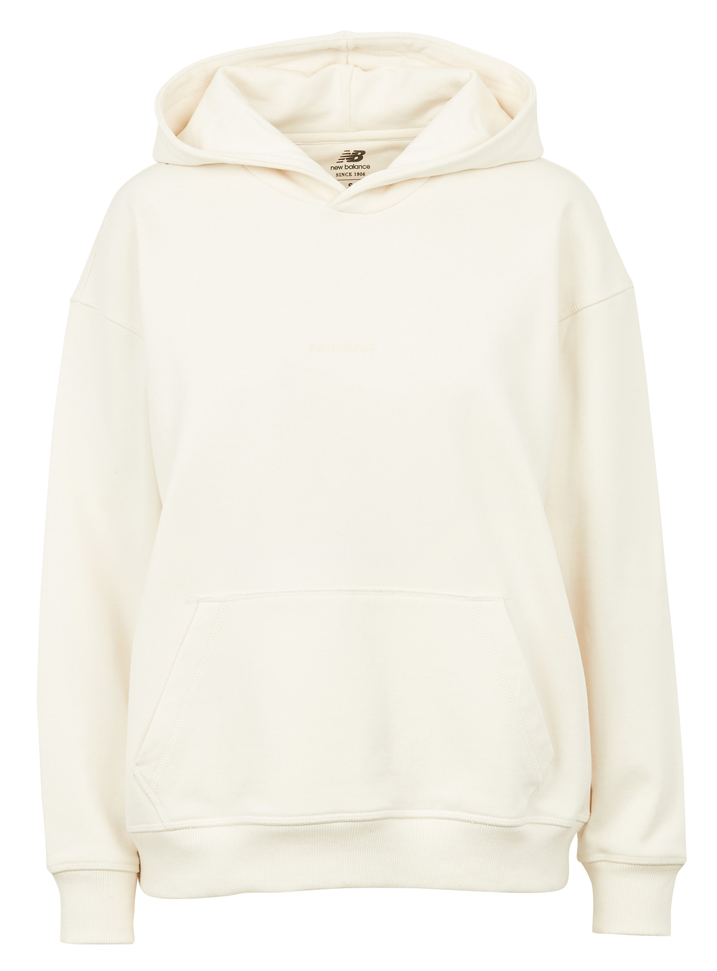 Sweat à capuche brodé en coton | Beige