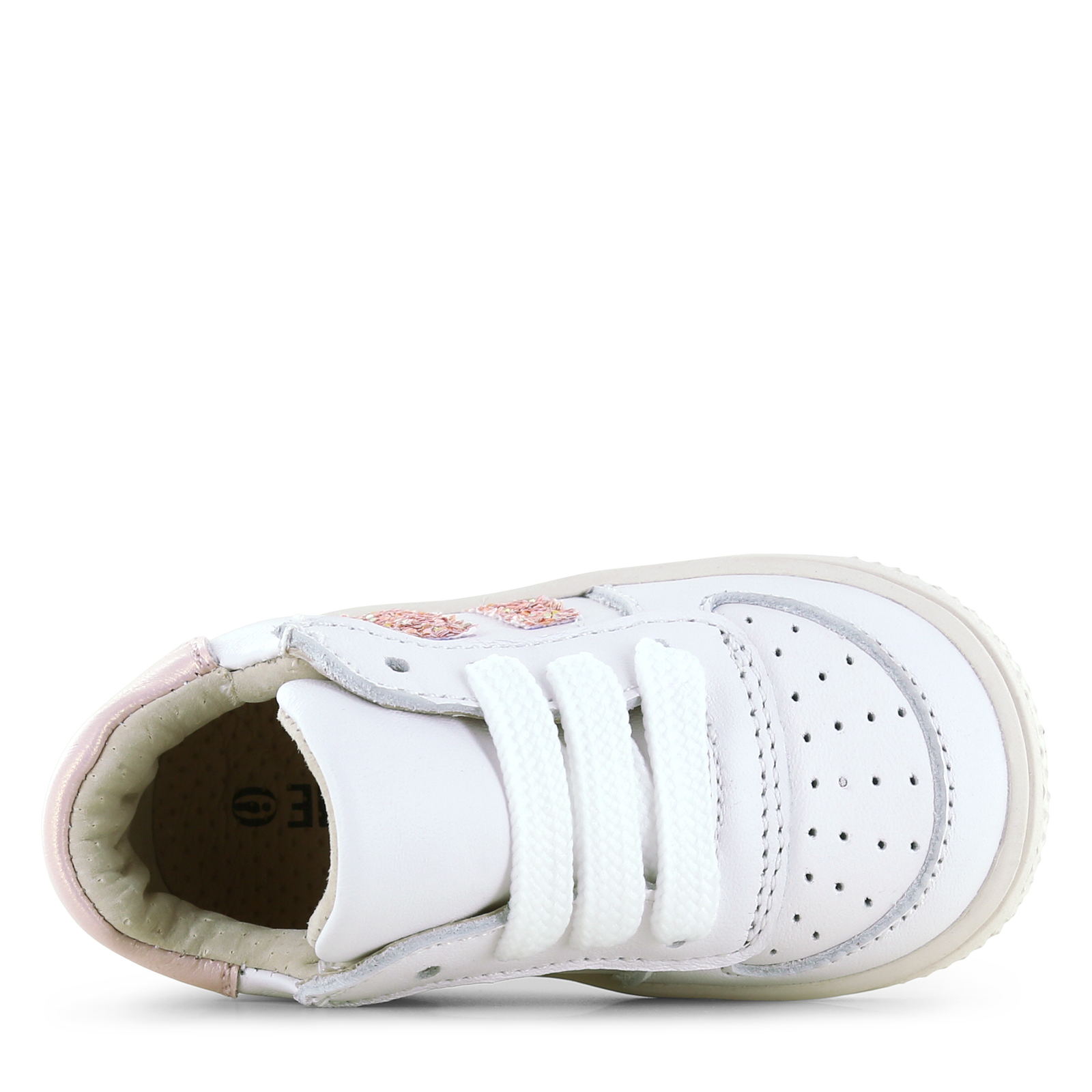 Shoesme wit-roze sneakertje Leer | Meisjes schoenen