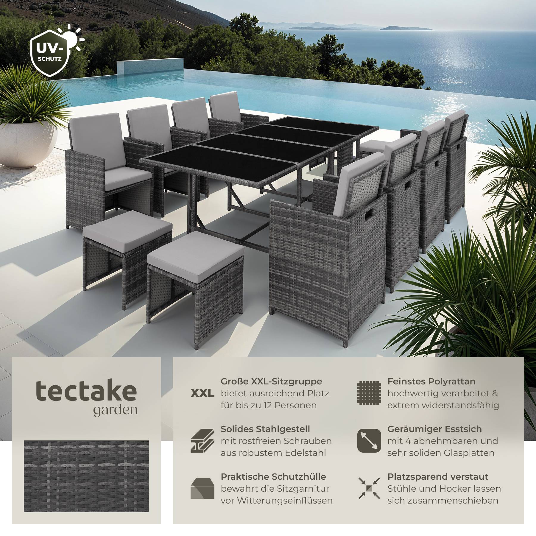 Rattan Sitzgruppe Palma