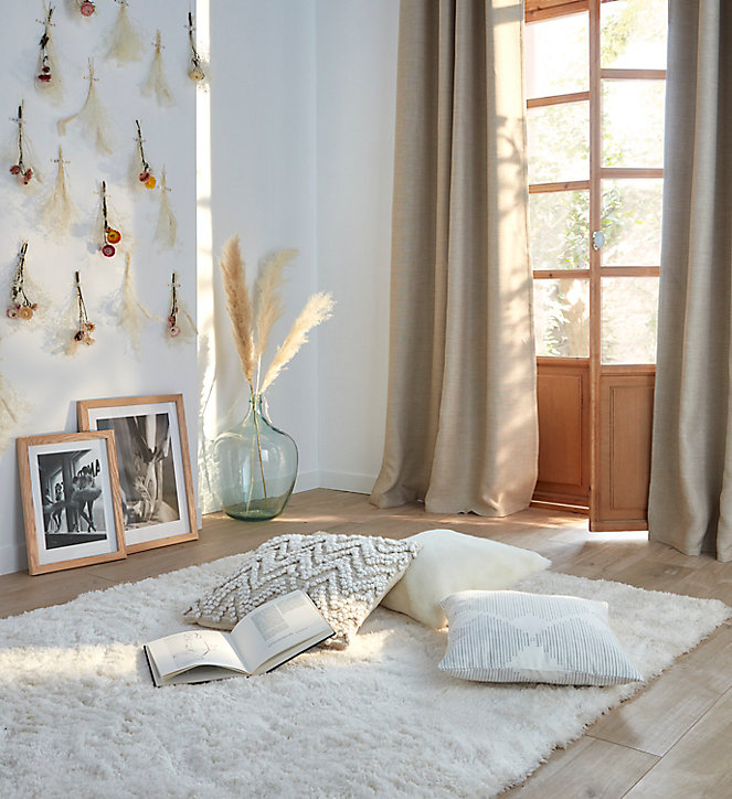 Coussin Beryl noir et blanc 45 x 45 cm