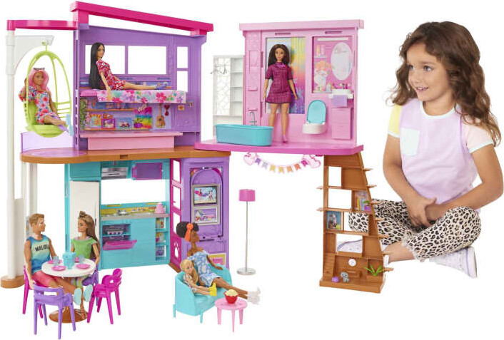 Barbie - Hus Med Møbler - Feriehus Legesæt