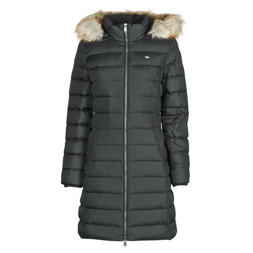 Tommy Jeans - TJW ESSENTIAL HOODED DOWN COAT - Noir