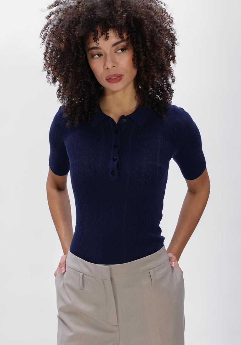 donkerblauwe herskind blouses cyenna knit blouse