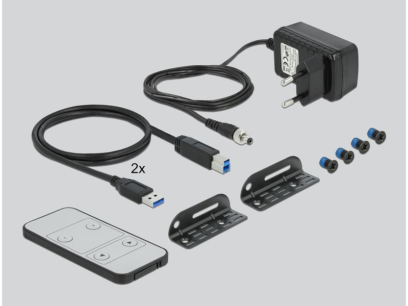 Delock KVM Switch 2 Port HDMI mit USB 3.0 und Audio 4k 60Hz Delock HDMI KVM Switch 4K 60 Hz mit USB 3.0 und Audio