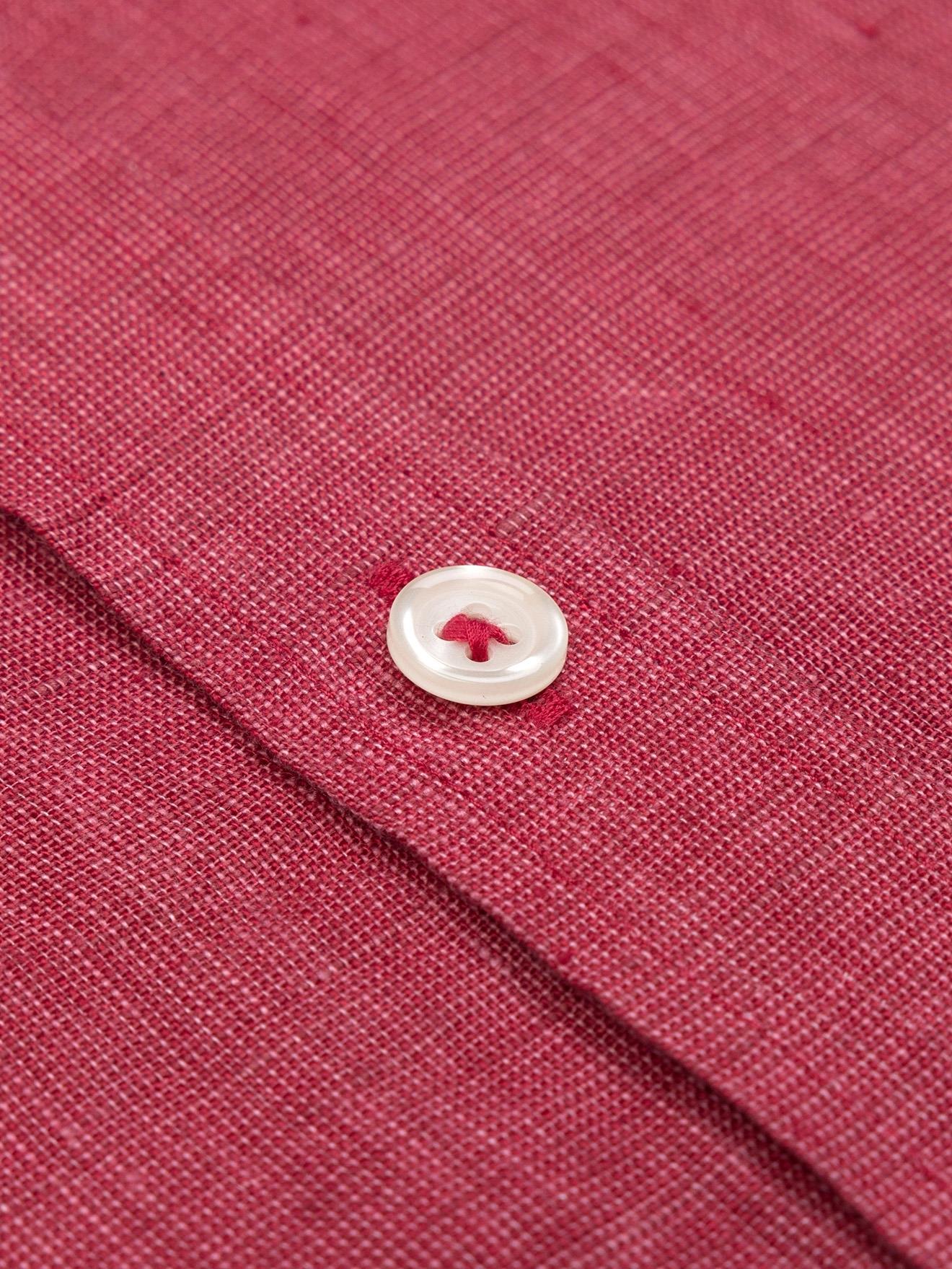 Chemise Olaf en lin fuchsia