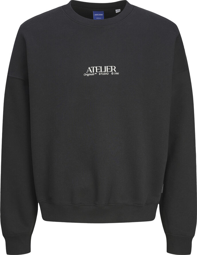 Jack & Jones JORBROOKLYN GRAPHIC SWEAT CREW NECK Sort