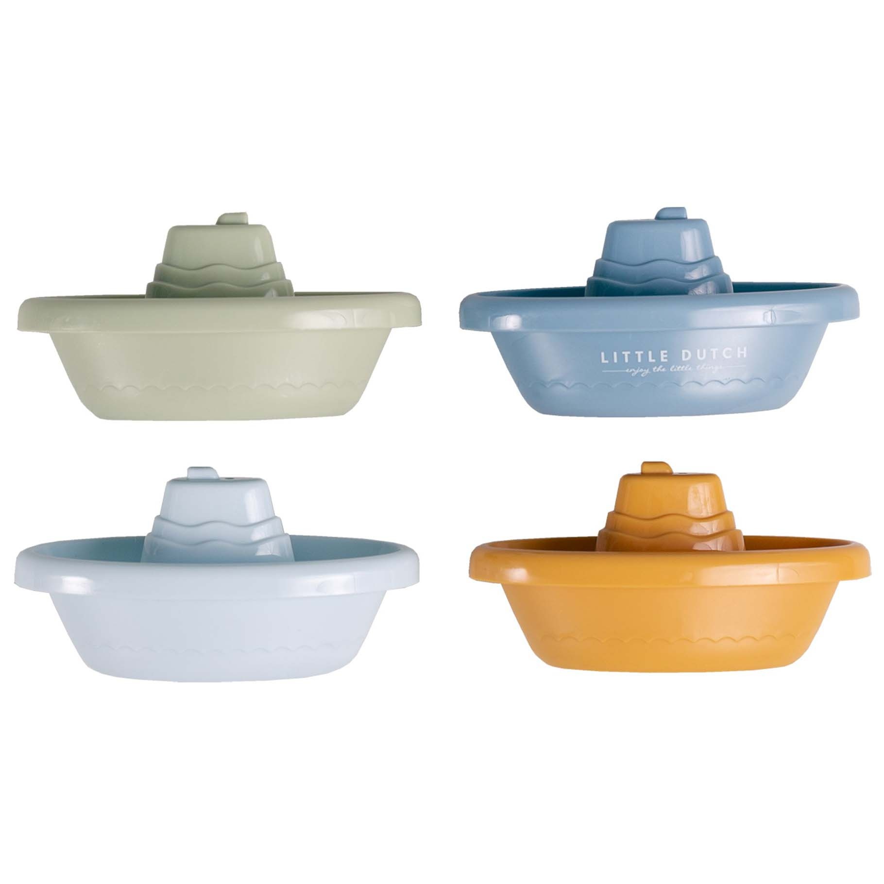 Little Dutch stapelbare badbootjes - 4 stuks blauw