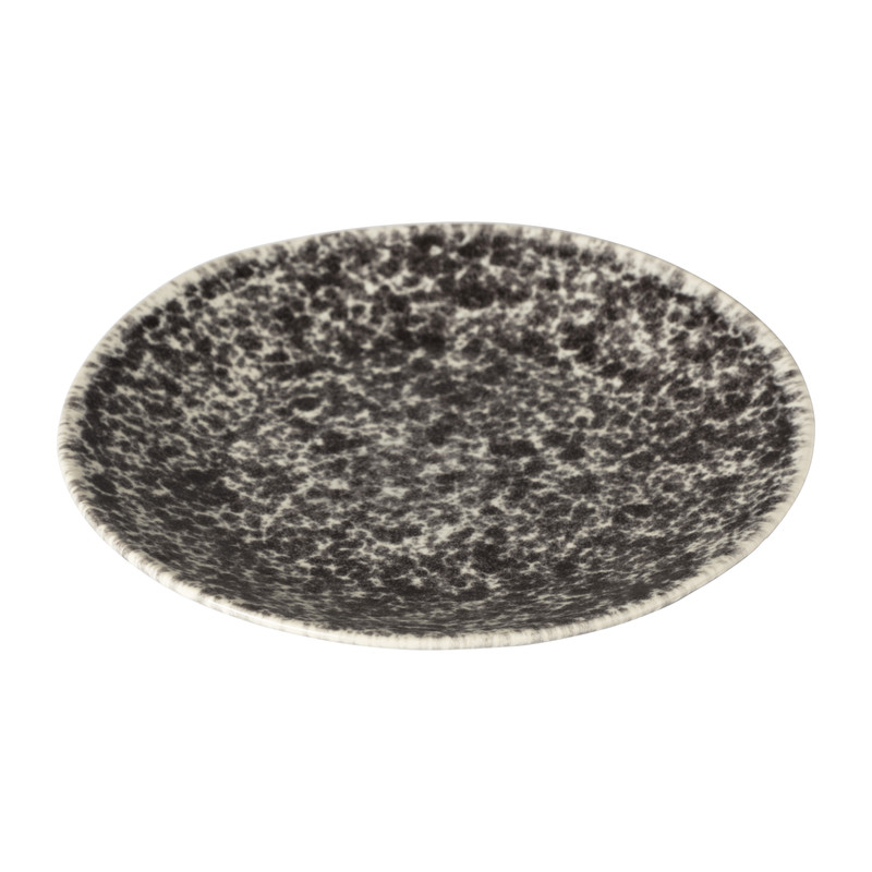 Gebaksbordje Roots - zwart/wit - ø18x2.2 cm