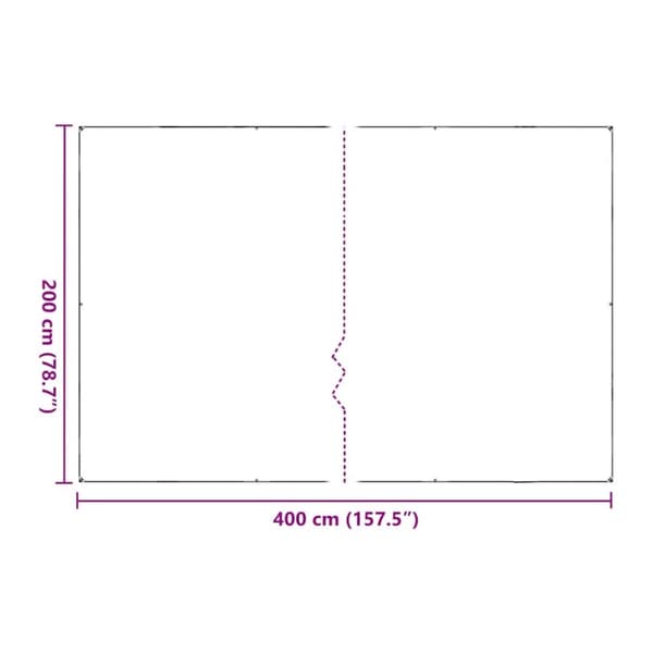 vidaXL Plantetrekk med maljer 2x4 m polyetylen