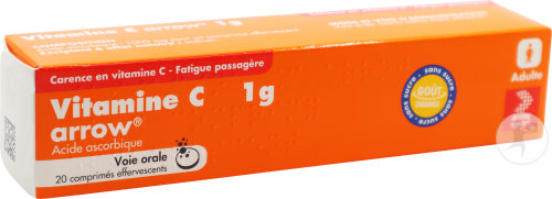 Arrow Generiques Vitamine C 1g Goût Orange Comprimés Effervescents 20