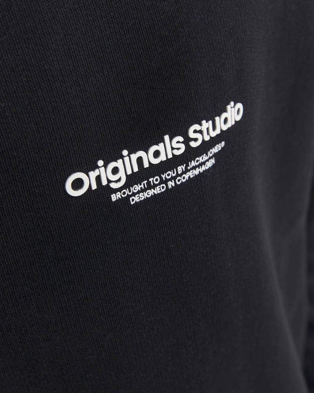 JACK & JONES sweater JORVESTERBRO met tekst zwart