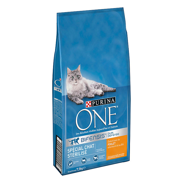 Croquettes Purina ONE pour chats stérilisés élaborées au poulet et au blé en sac de 7,5 kg