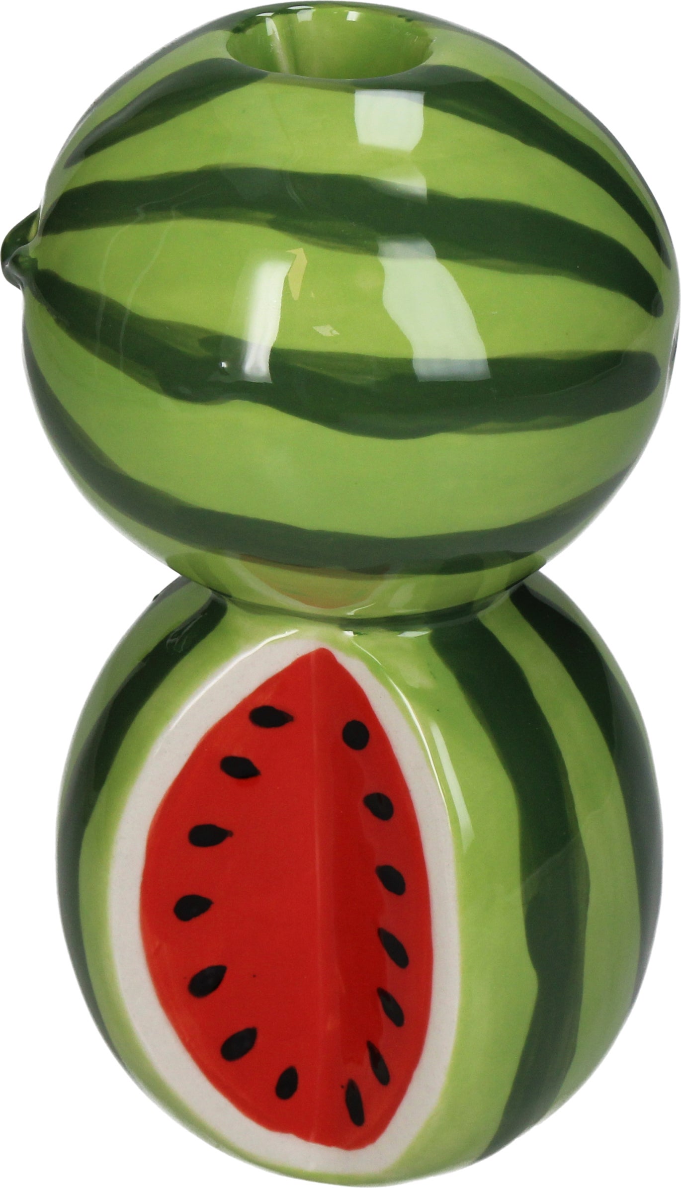 Kandelaar Cuisine groen / rood D 8,5 H 15,6 cm