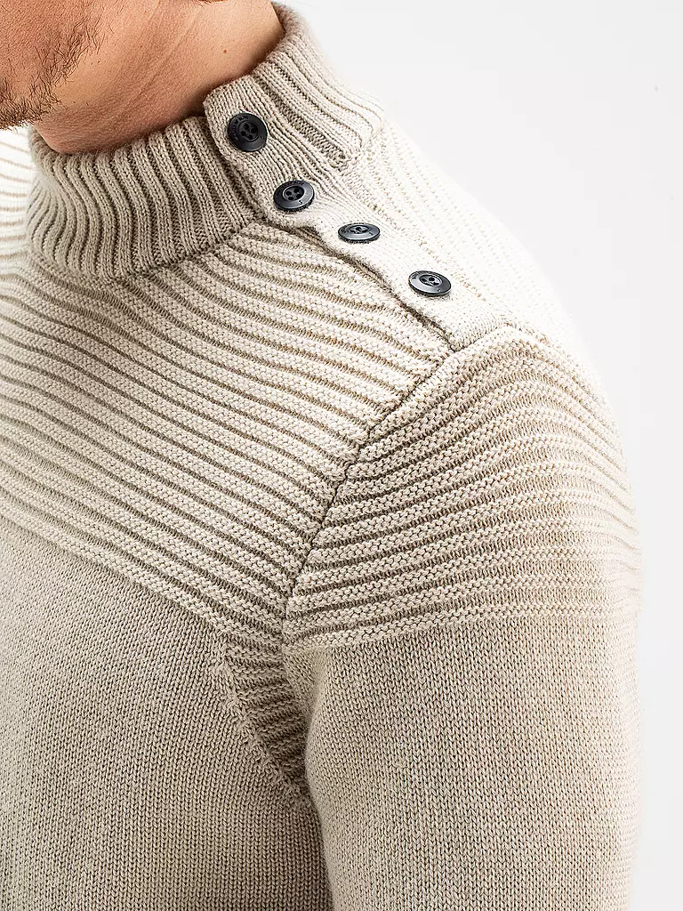 BUTCHER OF BLUE Pullover MORRIS MOCK beige