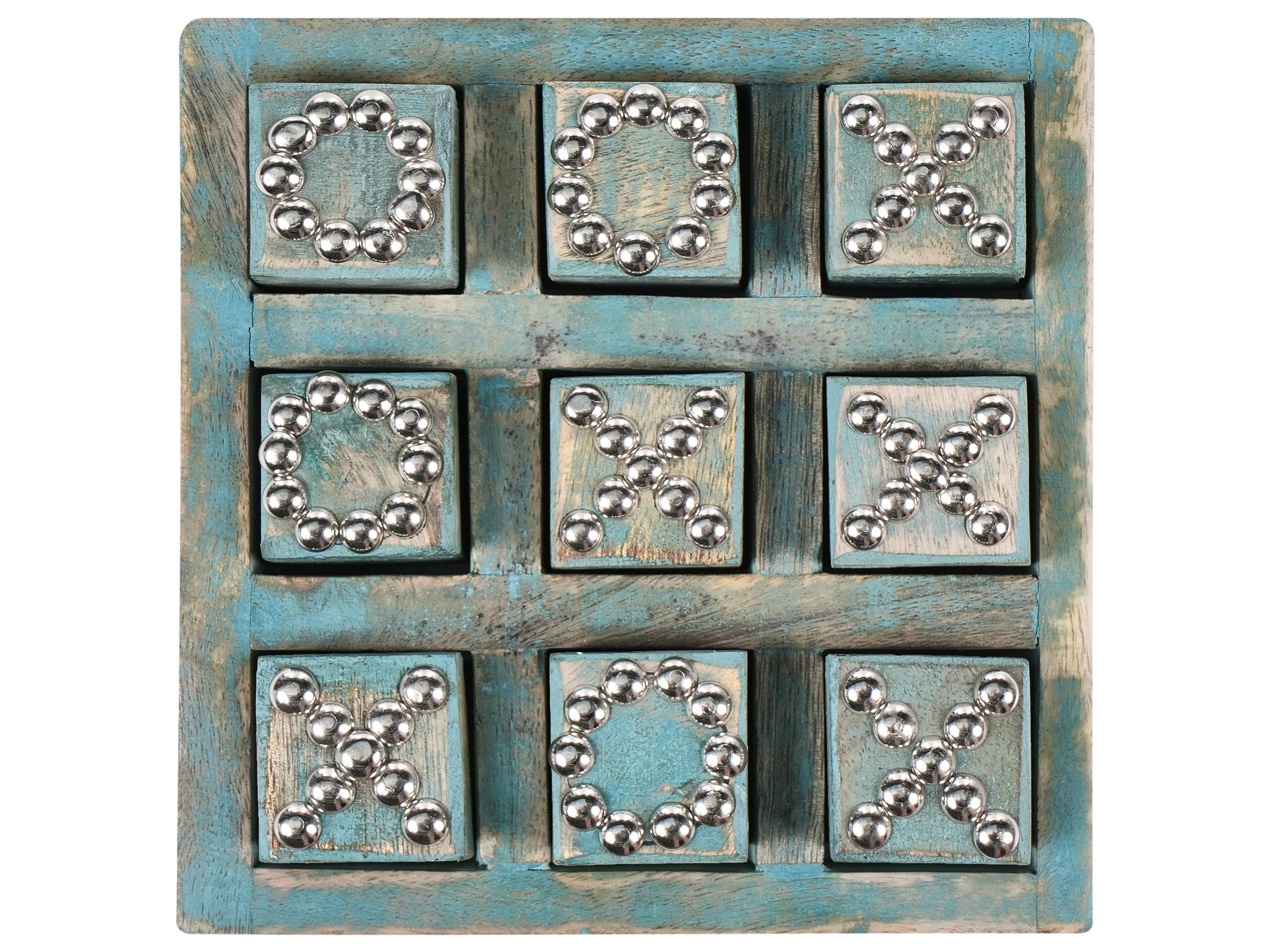 Tic-Tac-Toe spel KINA Mangohout Blauw