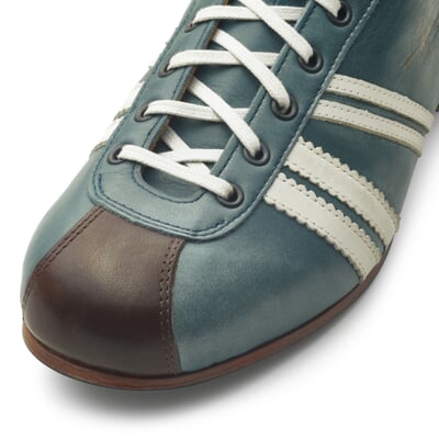 Ledersportschuh, Graublau