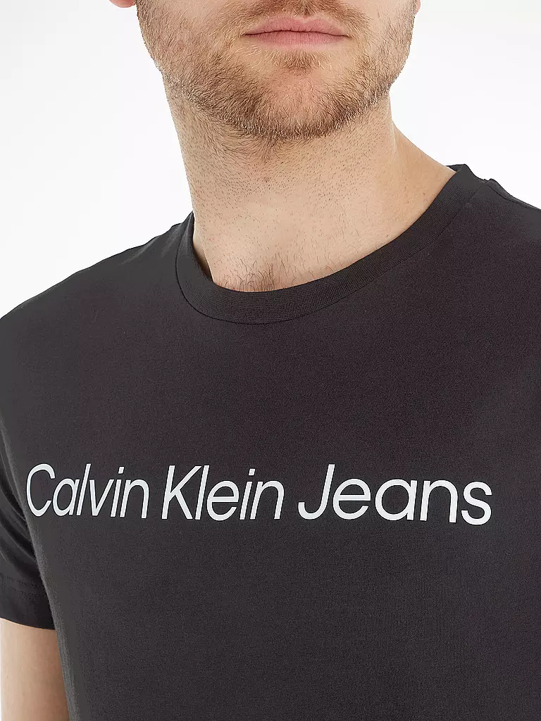 CALVIN KLEIN JEANS T-Shirt Slim Fit CORE INSTITUTIONAL schwarz