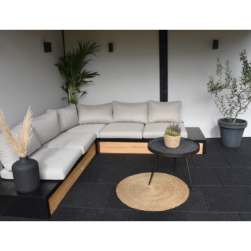 Rubber tegel zwart 50x50x2,5 cm