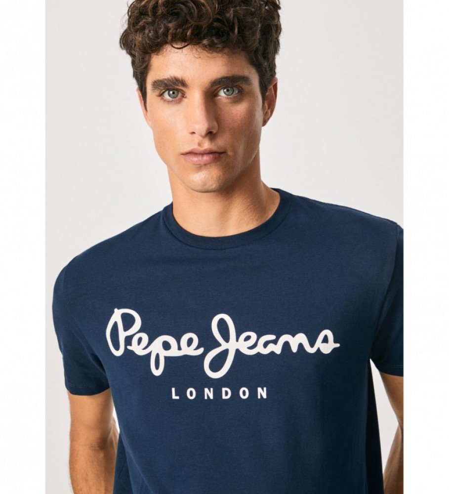 Camiseta Pepe Jeans Original Stretch, Azul Marinho