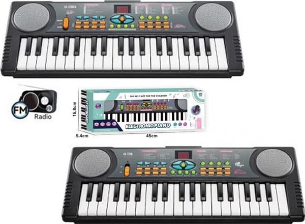 Madej Batteridrevet musikalsk keyboard + mikrofon 011127 78659