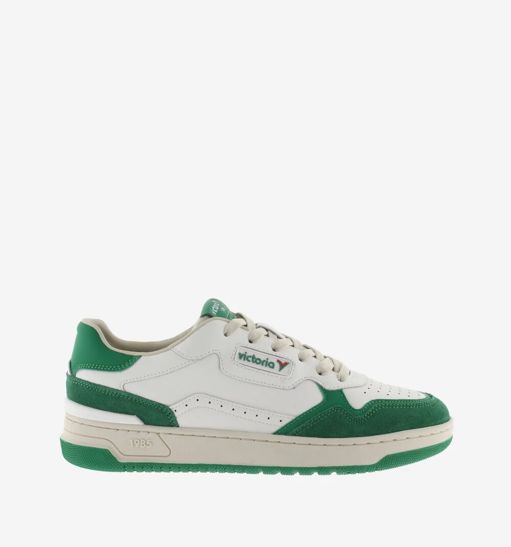 C80 - BLOCK COLORS UNISEX Baskets rétro unisexes monochromes VERDE